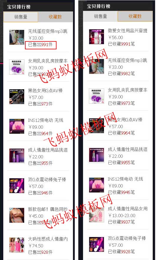 高仿淘寶左側欄的寶貝銷售排行/收藏數排行模塊代碼裝修教程 高仿淘寶左側欄的寶貝銷售排行/收藏數排行模塊代碼裝修教程