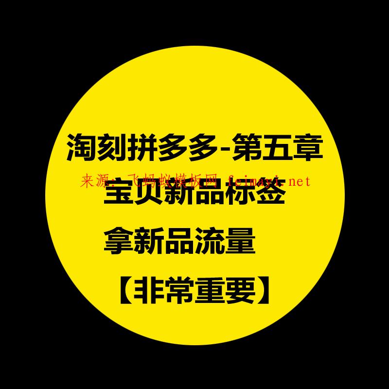 拼多多教程-第五章：淘刻拼多多寶貝新品標簽，拿新品流量【非常重要】 