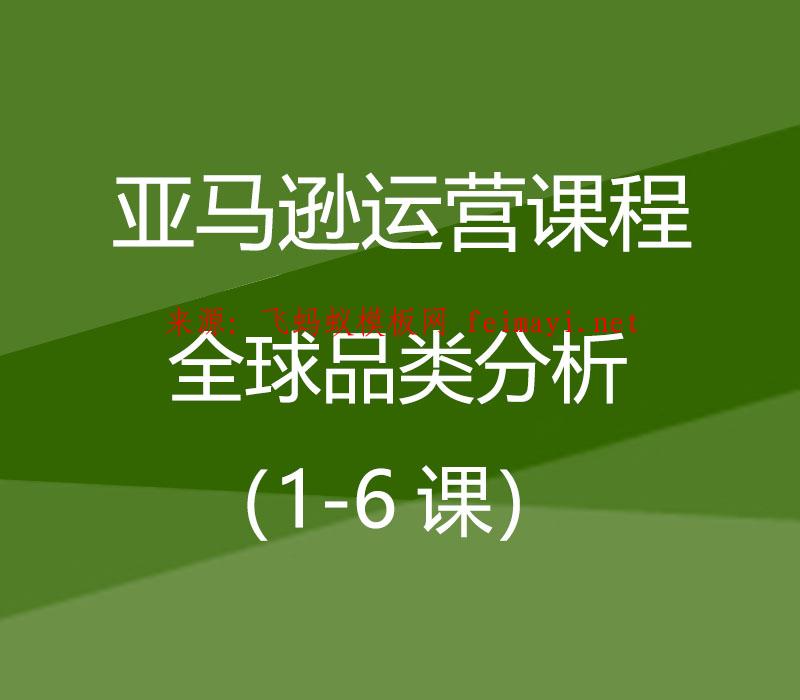 2021亞馬遜運(yùn)營課程Amazon:全球品類分析(1-6課) 2021亞馬遜運(yùn)營課程Amazon:全球品類分析(1-6課)