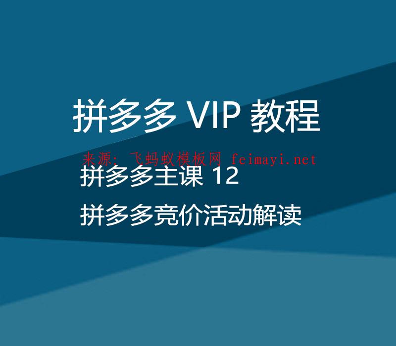 拼多多VIP教程 拼多多主課f培訓教程 12 拼多多競價活動解讀 拼多多VIP教程 拼多多主課f培訓教程 12 拼多多競價活動解讀