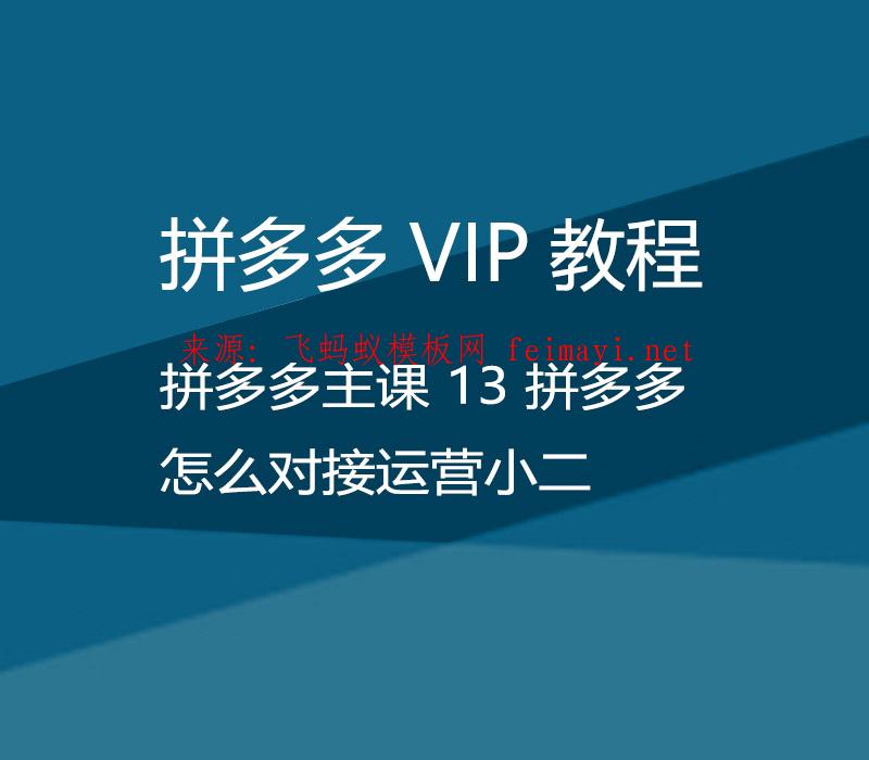 拼多多VIP教程 拼多多主課培訓教程 13 拼多多怎么對接運營小二 拼多多VIP教程 拼多多主課培訓教程 13 拼多多怎么對接運營小二