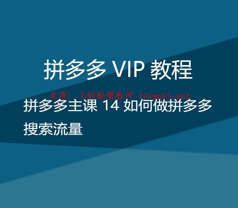 拼多多VIP教程 拼多多主課培訓教程 14 如何做拼多多搜索流量 拼多多VIP教程 拼多多主課培訓教程 14 如何做拼多多搜索流量