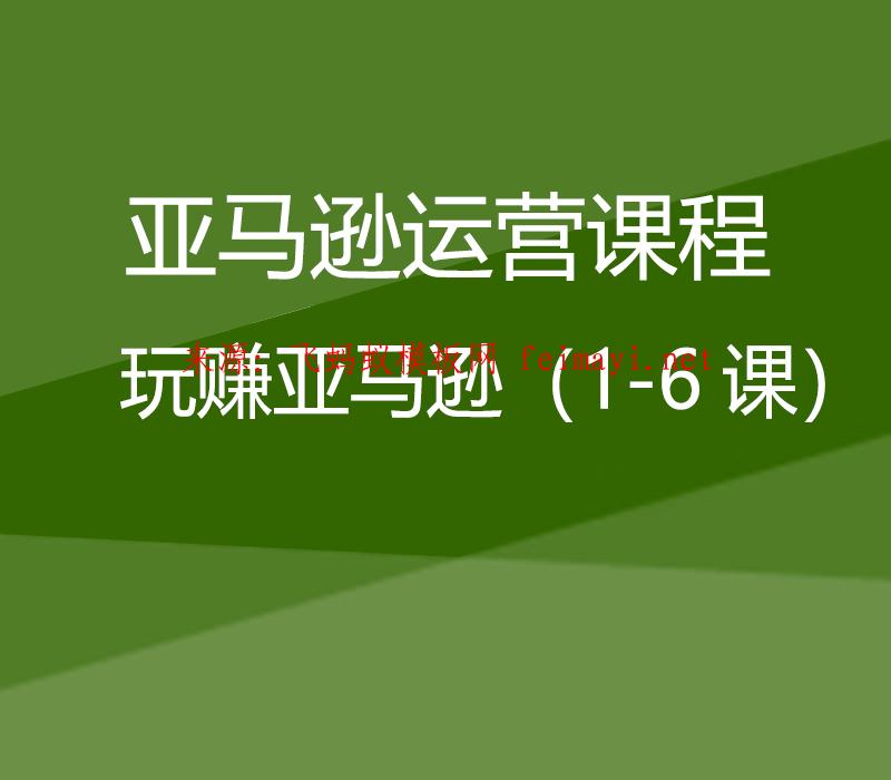 視頻教程亞馬遜運營課程Amazon：玩賺亞馬遜（1-6課） 