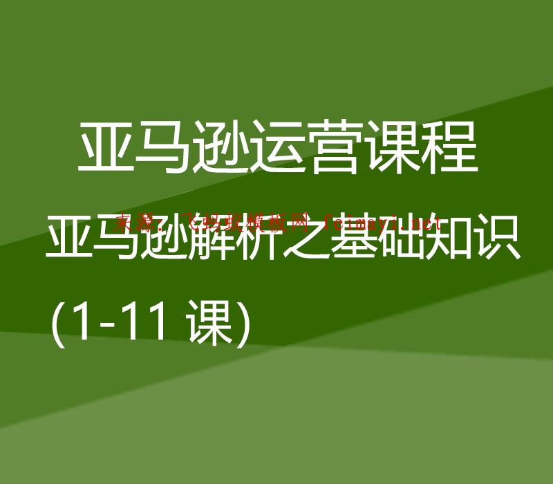 最新視頻教程亞馬遜運營課程Amazon：亞馬遜解析之基礎知識（1-11課） 
