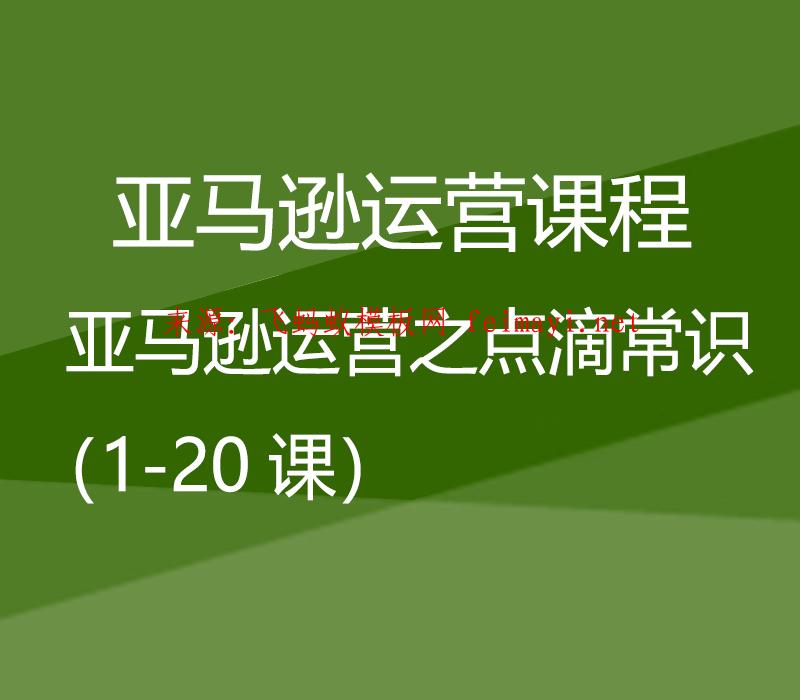  亞馬遜運營課程Amazon：亞馬遜運營之點滴常識（1-20課） 